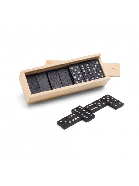 Gioco domino in scatola di legno personalizzabile